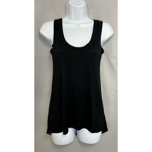 Natural Life Women's Pull On Tank Top Sz Small Black  Festival Casual Made‎ USA